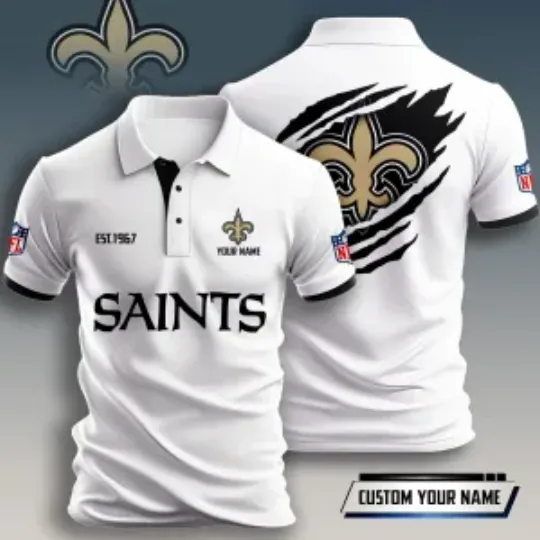 New Orleans Saints Premium Men Polo Shirt