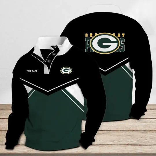 Green Bay Packers Casual Stand Collar Sweatshirt