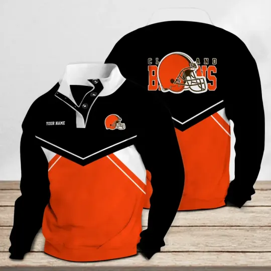 Cleveland Browns Casual Stand Collar Sweatshirt