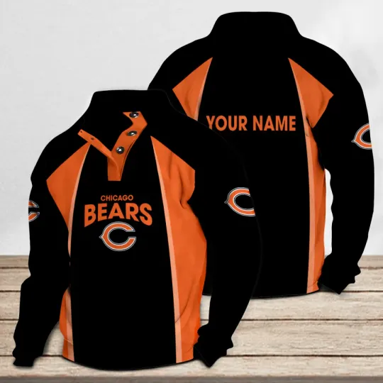 Discover Chicago Bears Casual Stand Collar Sweatshirt