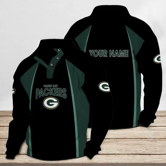Green Bay Packers Casual Stand Collar Sweatshirt