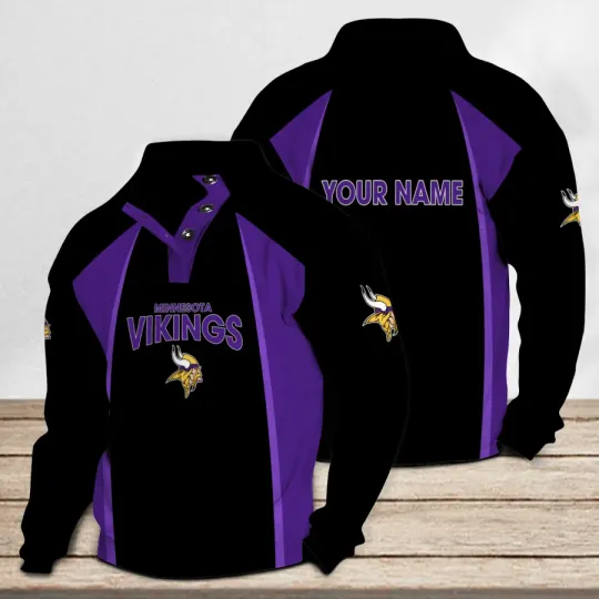 Minnesota Vikings Casual Stand Collar Sweatshirt