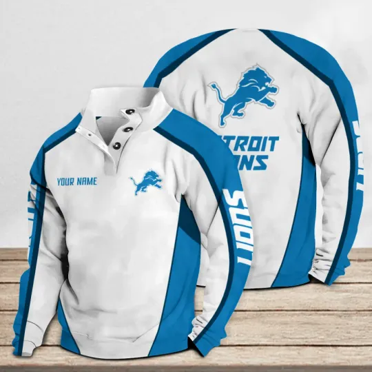 Detroit Lions Casual Stand Collar Sweatshirt