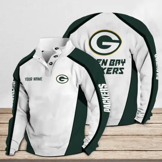 Green Bay Packers Casual Stand Collar Sweatshirt