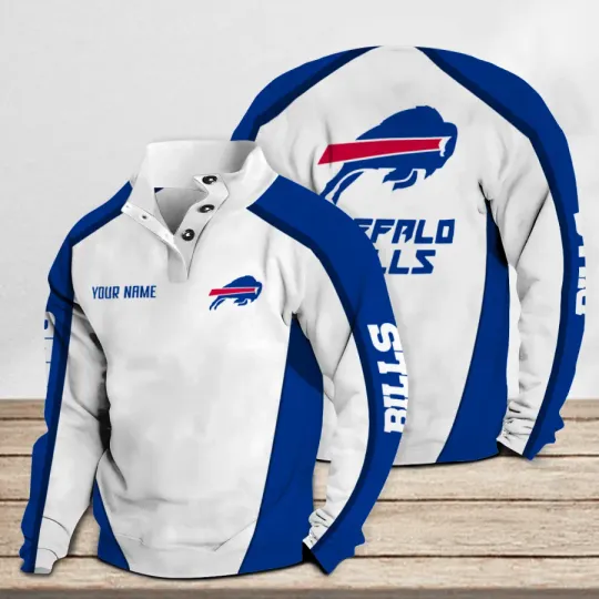 Buffalo Bills Casual Stand Collar Sweatshirt