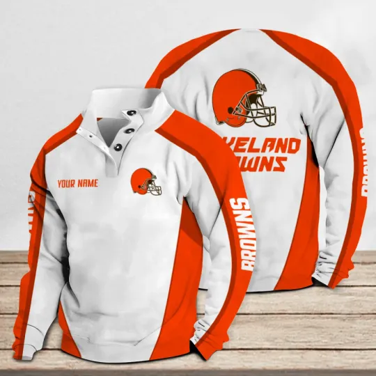 Cleveland Browns Casual Stand Collar Sweatshirt