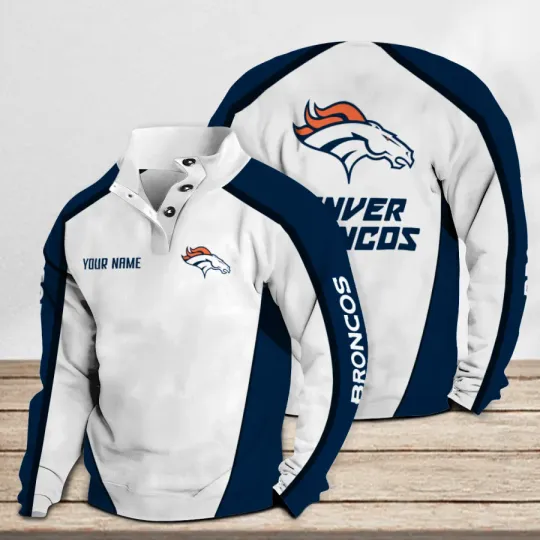 Denver Broncos Casual Stand Collar Sweatshirt