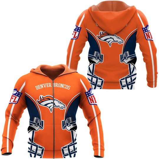 Broncos America's 3D zip Hoodie Jacket