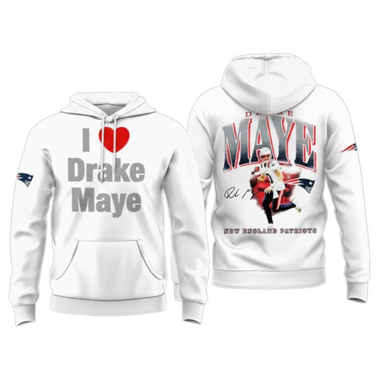 Discover Patriots I Love Drake Maye Hoodie