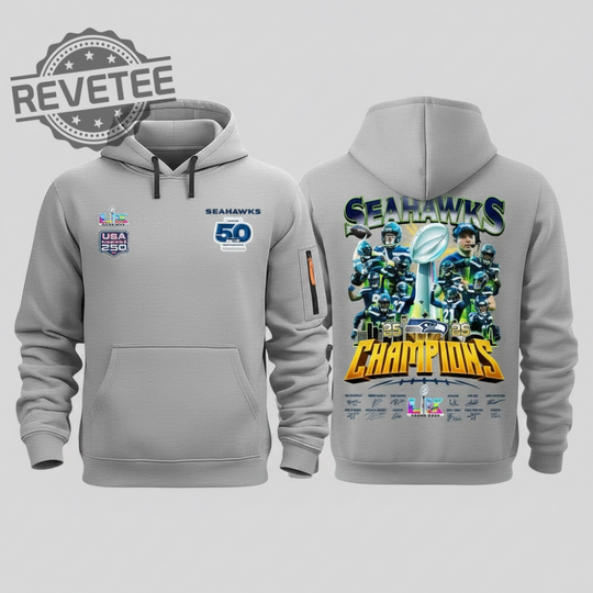 Seattle Seahawks Super Bowl Lx Champions 2026 3D Hoodie