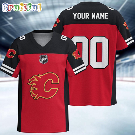 Discover NHL Calgary Flames Hockey Team Personalized Football Jersey