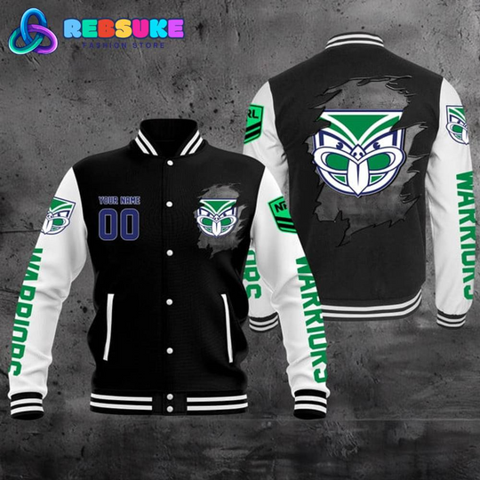 Discover New Zealand Warriors NRL Personalized Baseball Jacket