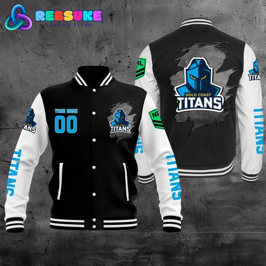 Gold Coast Titans NRL Personalized Baseball Jacket
