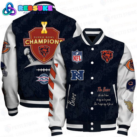 Chicago Bears X Super Bowl Champions Baseball Jacket - Rebsuke