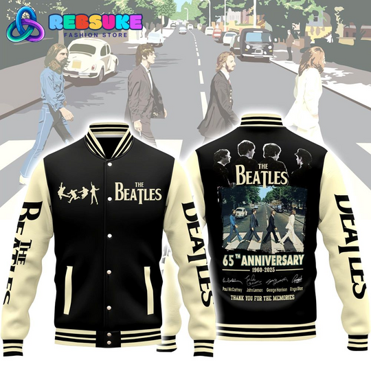 The Beatles 65th Anniversary Thank You Baseball Jacket