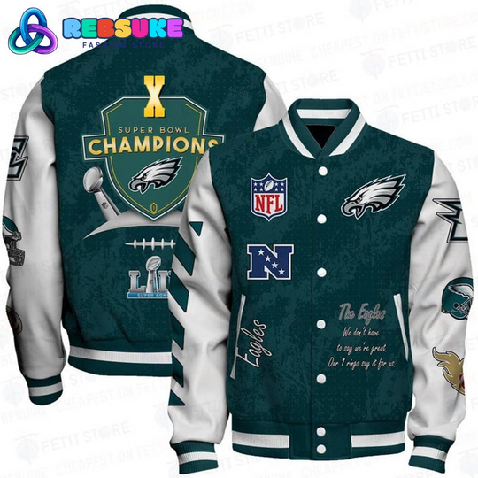 Discover Philadelphia Eagles X Super Bowl Champions Baseball Jacket