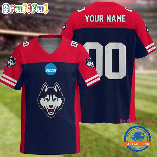 Discover NCAA Uconn Huskies Sport Team New Season Personalized Football Jersey