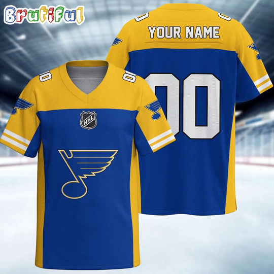 Discover NHL St Louis Blues Hockey Team Personalized Football Jersey