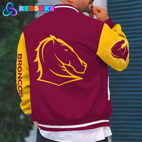 Brisbane Broncos NRL Custom Name Baseball Jacket