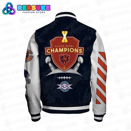 Chicago Bears X Super Bowl Champions Baseball Jacket - Rebsuke