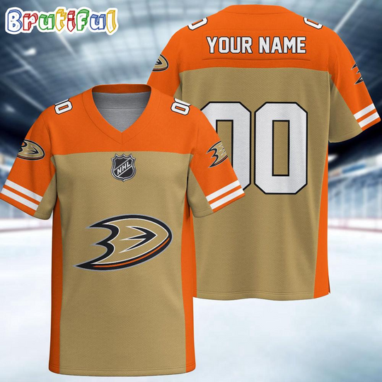 Discover NHL Anaheim Ducks Hockey Team Personalized Football Jersey