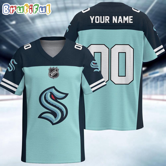 Discover NHL Seattle Kraken Hockey Team Personalized Football Jersey