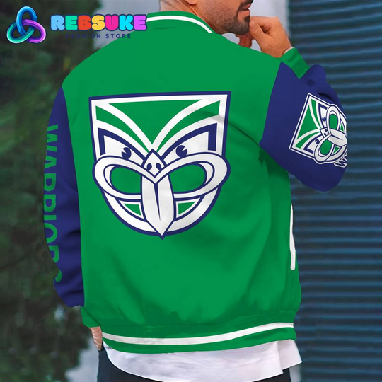 Warriors NRL Custom Name Baseball Jacket