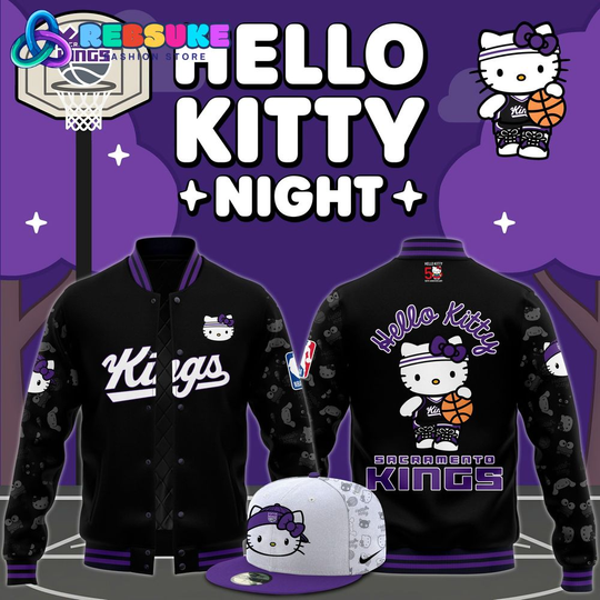 Sacramento Kings x Hello Kitty Night Baseball Jacket