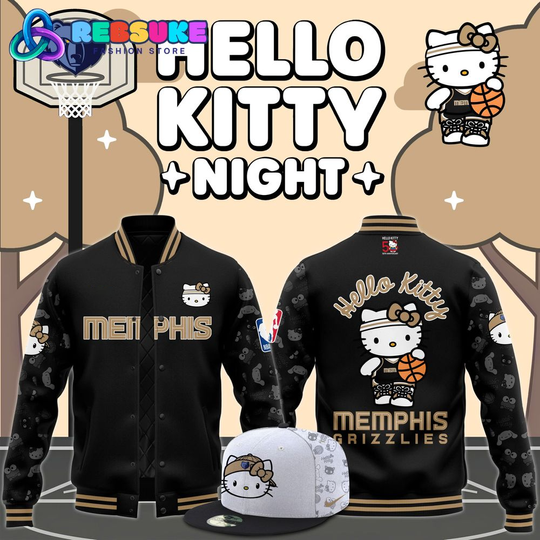 Discover Memphis Grizzlies x Hello Kitty Night Baseball Jacket
