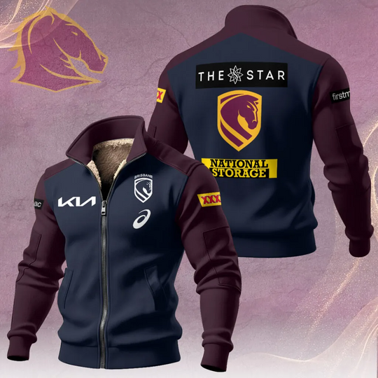 Brisbane Broncos Fleece Jacket – NRL Rugby League