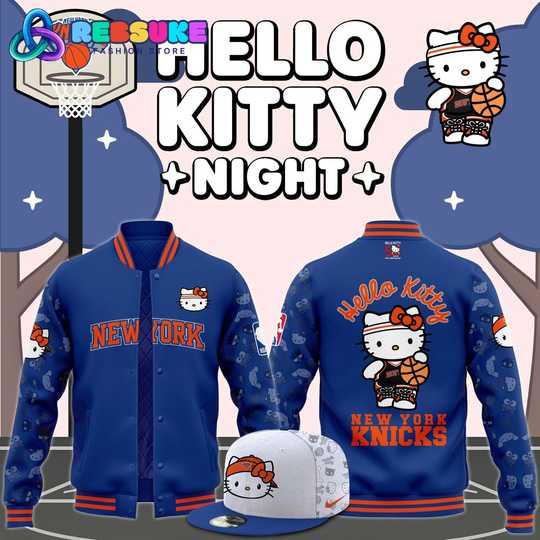 Discover New York Knicks x Hello Kitty Night Baseball Jacket
