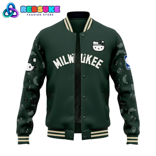 Milwaukee Bucks x Hello Kitty Night Baseball Jacket