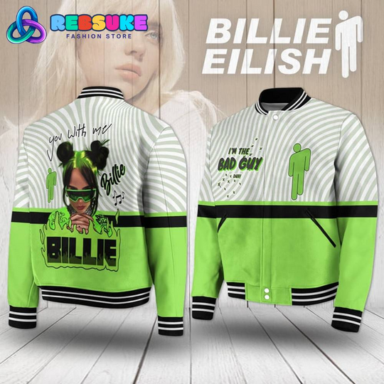Discover Billie Eilish I Am The Bad Guy Baseball Jacket