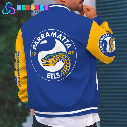 Parramatta Eels NRL Custom Name Baseball Jacket