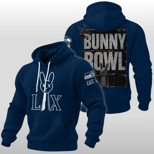 Discover 2026 Seahawks x Bad Bunny Bowl LX Waffle Hoodie