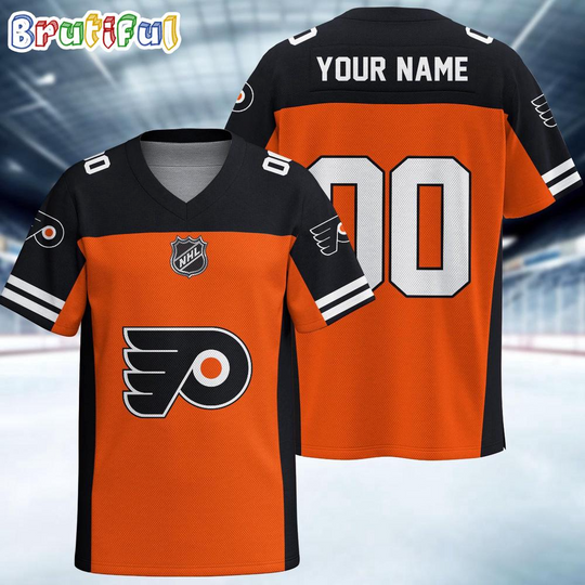 NHL Philadelphia Flyers Hockey Team Personalized Football Jersey