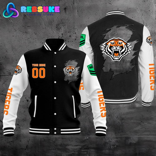 Discover Wests Tigers NRL Personalized Baseball Jacket