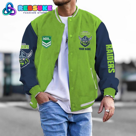 Canberra Raiders NRL Custom Name Baseball Jacket