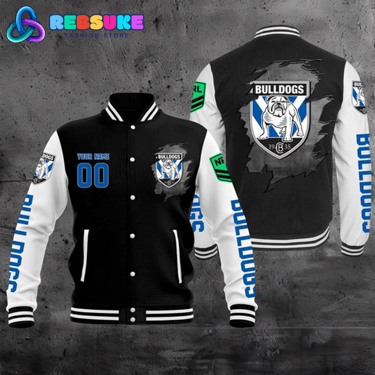 Canterbury-Bankstown Bulldogs NRL Personalized Baseball Jacket