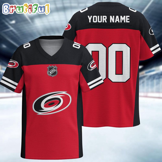 Discover NHL Carolina Hurricanes Hockey Team Personalized Football Jersey