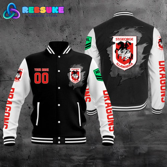 Discover St. George Illawarra Dragons NRL Personalized Baseball Jacket