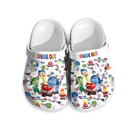 Inside Out 2 Clogs, Inside Out 2 Movie Sandals, Inside Out Emotion Summer Slippers, Inside Out Slippers, Inside Out Fan Gift
