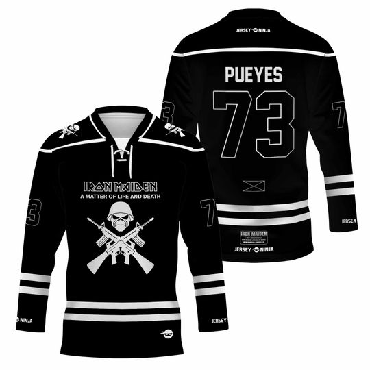 Iron Maiden A Matter of Life and Death Black Hockey Jersey