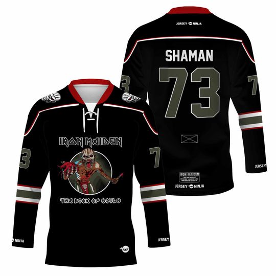 Iron Maiden The Book of Souls Shaman Eddie Hockey Jersey