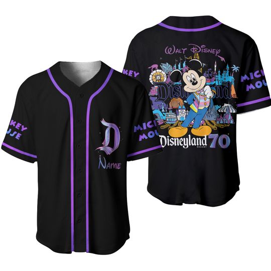 Disneyland 70th Anniversary Baseball Jersey, 70 Years Of Magic, WDW Family Vacation Jersey