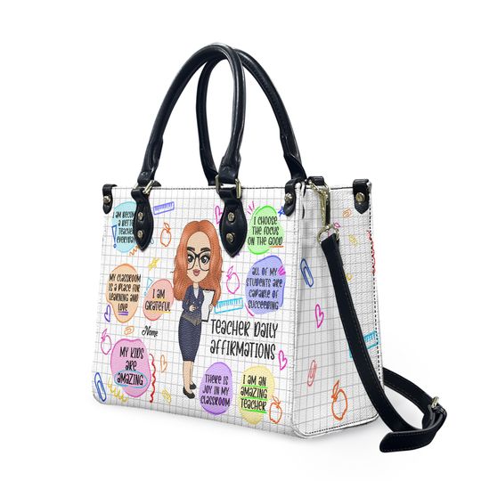 Personalized Leather Bag, Birthday, Teacher's Day Gift