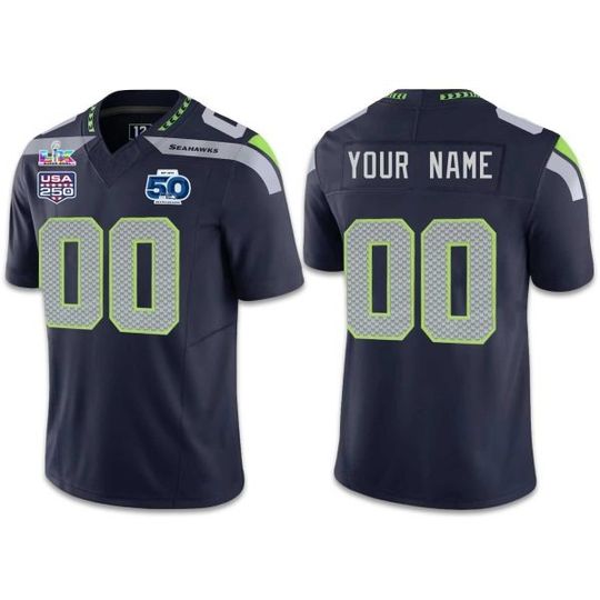 Personalized Seahawks x Bad Bunny USA 250 Bowl LX Jersey