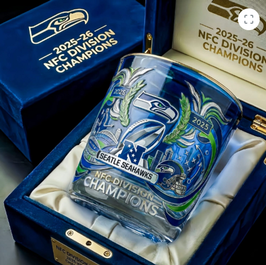 Seattle Seahawks NFC Champions Whiskey Glass