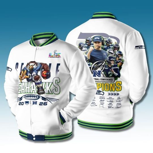 Seahawks NFC Championship Baseball Jacket 2026