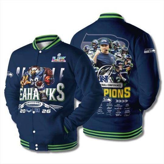Seahawks NFC Championship Baseball Jacket 2026